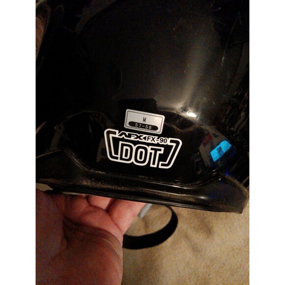 AFX FX-90 helmet black M 57-58 - Picture 3 of 4